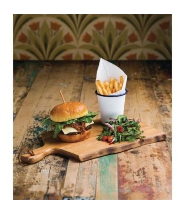 Beker 31cl - retro stijl - wit/blauw - 6 stuks