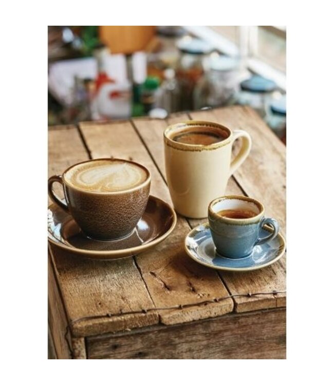 Schoteltje voor koffie 14cm - Olympia Kiln - blauw - per 6 stuks