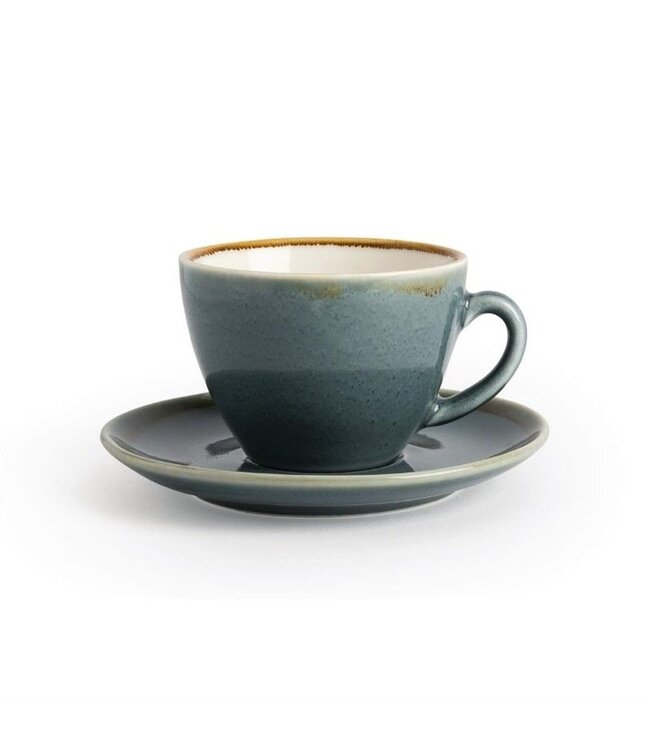 Schoteltje voor koffie 14cm - Olympia Kiln - blauw - per 6 stuks