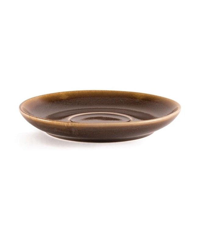 Schoteltje voor cappuccino 16cm - Olympia Kiln - bruin - per 6 stuks