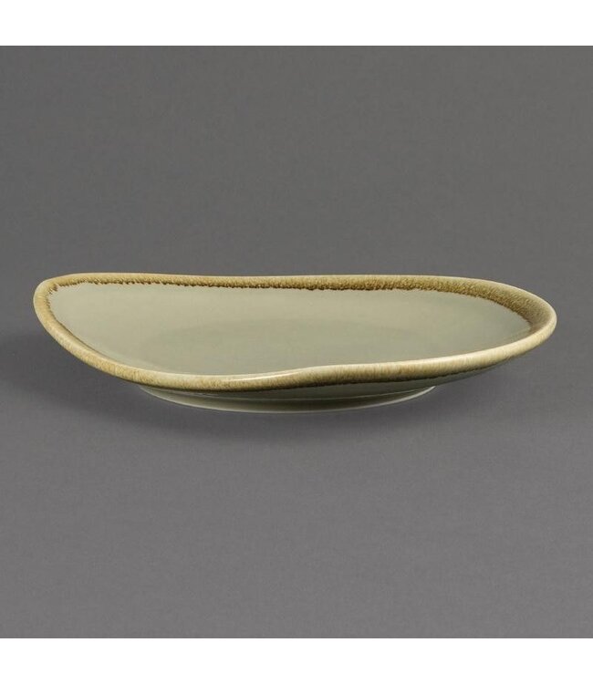 Bord 23cm - Olympia Kiln - mosgroen - per 6 stuks