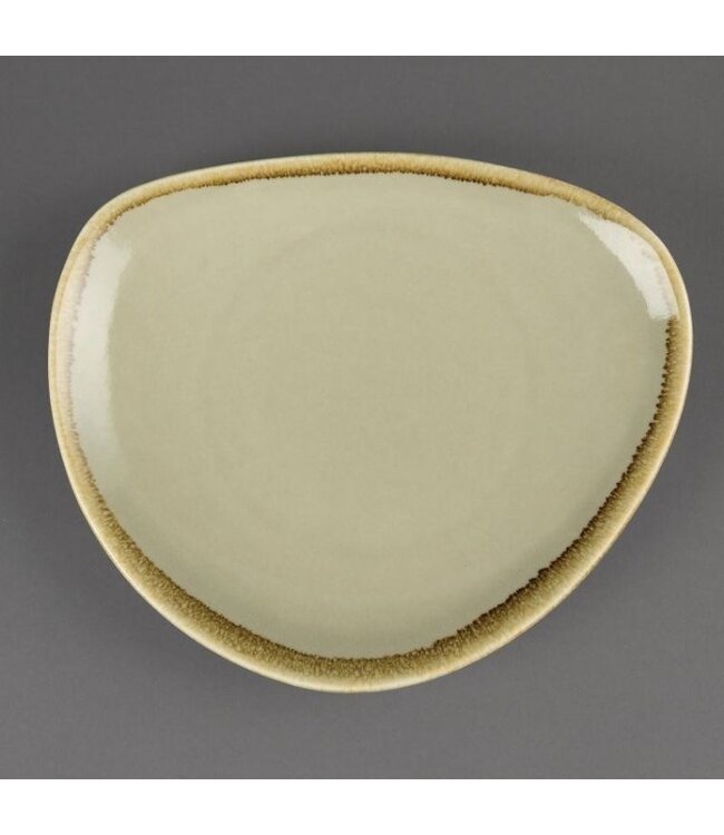 Bord 23cm - Olympia Kiln - mosgroen - per 6 stuks