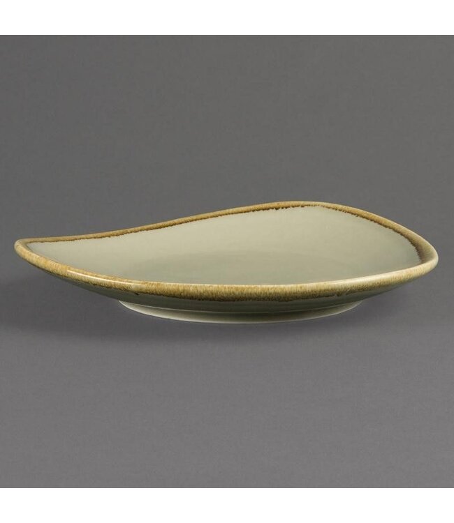 Bord 28cm - Olympia Kiln - mosgroen - per 4 stuks