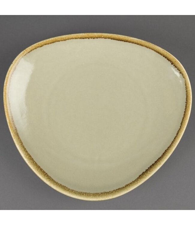 Bord 28cm - Olympia Kiln - mosgroen - per 4 stuks