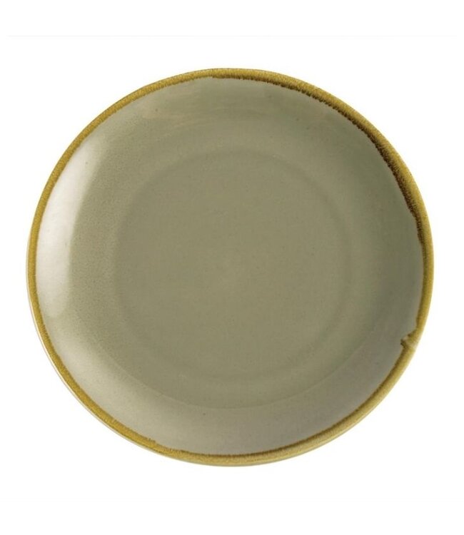 Coupe bord 28cm - Olympia Kiln - mosgroen - per 4 stuks