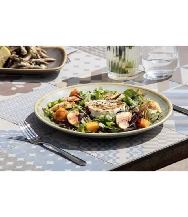 Coupe bord 28cm - Olympia Kiln - mosgroen - per 4 stuks