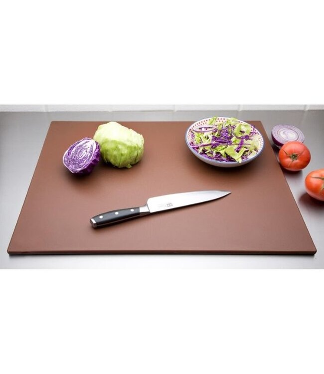 Kleurcode snijplank - bruin - 60x45x1cm