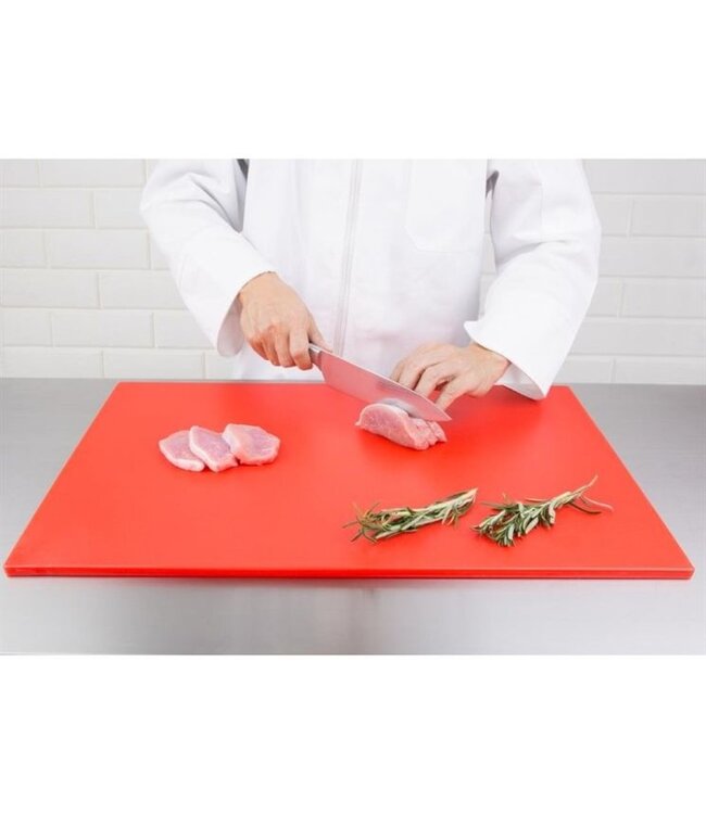 Kleurcode snijplank - rood - 60x45x1cm