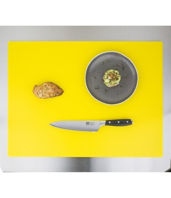 Kleurcode snijplank - geel - 60x45x1cm