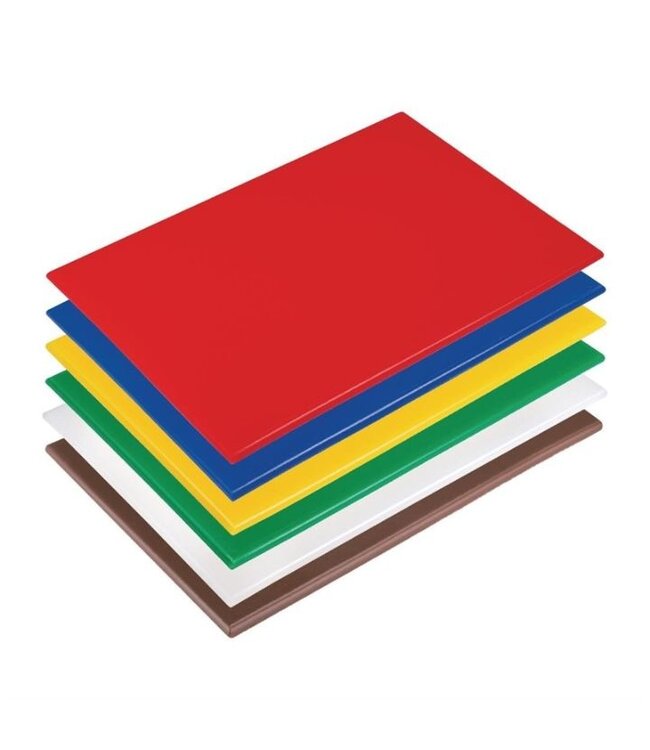 Set snijplanken antibacterieel LDPE - 45x30x1cm - 6 stuks