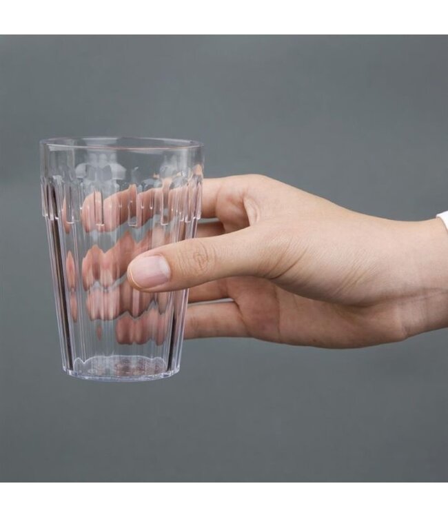 Stapelbare polycarbonaat bekers transparant - 12 stuks - 26cl