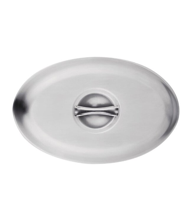 Deksel voor Dekschaal ovaal - RVS - 30cm