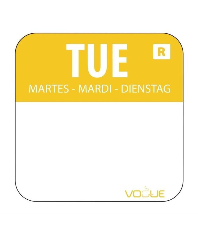 Meervoudige RVS sticker dispenser met afneembare kleurcode stickers - 25mm