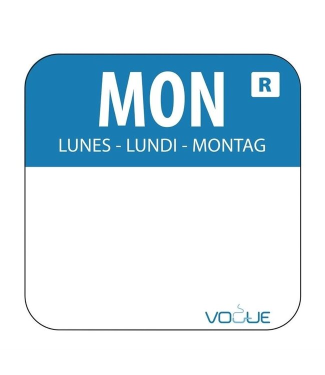 Meervoudige RVS sticker dispenser met afneembare kleurcode stickers - 25mm