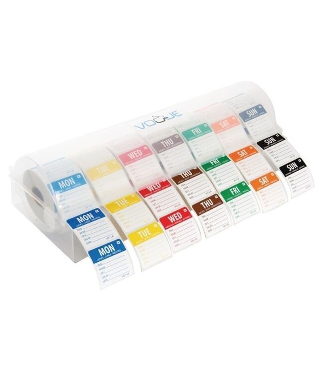 Meervoudige sticker dispenser met afneembare kleurcode stickers - 50mm