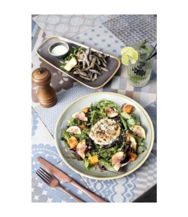 Coupe bord 23cm - Olympia Kiln - mosgroen - per 6 stuks