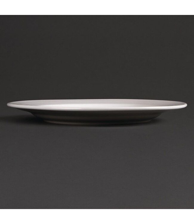 Borden met brede rand Olympia Linear porselein - 6 stuks - Ø31cm