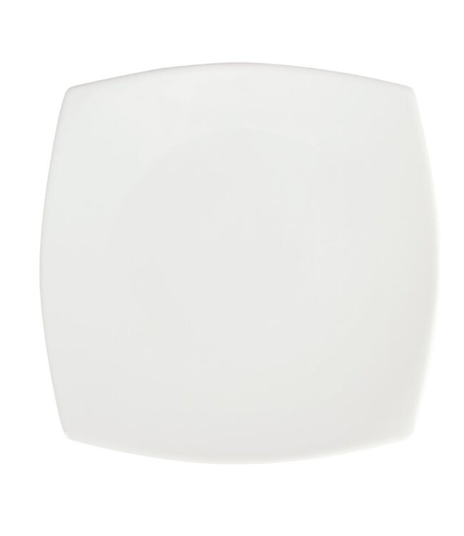 Vierkante borden met afgeronde hoeken porselein | Per 6 stuks | Ø30,5cm