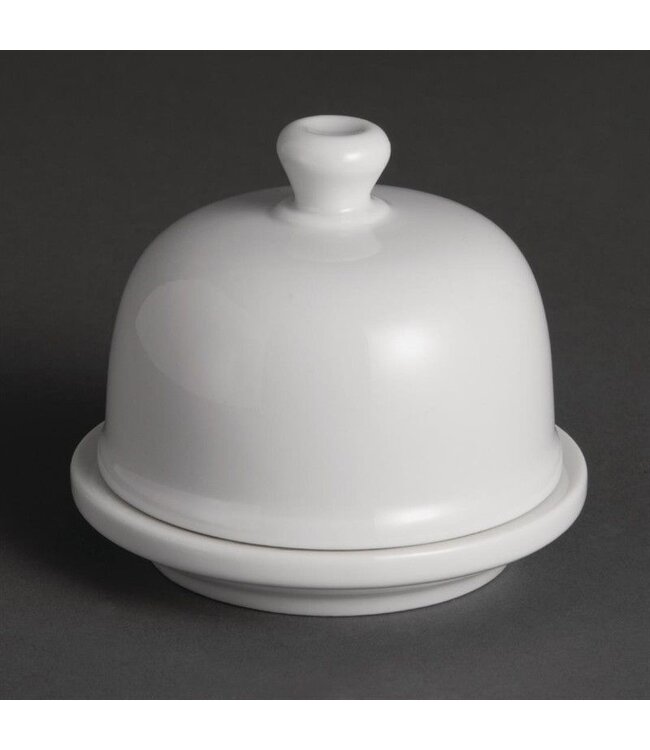 Boterschaaltje met deksel porselein | Per 6 stuks | 50ml