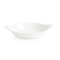 Ronde gratineerschaal met oren porselein | Per 6 stuks | 17x14cm Ronde gratineerschaal met oren porselein | Per 6 stuks | 17x14cm