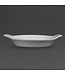 Ronde gratineerschaal met oren porselein | Per 6 stuks | 17x14cm
