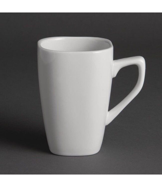 Vierkante mok porselein | Per 12 stuks | 28,4cl