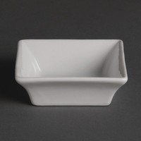 Vierkante amuseschaaltjes porselein | Per 12 stuks | 7,5x7,5cm Vierkante amuseschaaltjes porselein | Per 12 stuks | 7,5x7,5cm