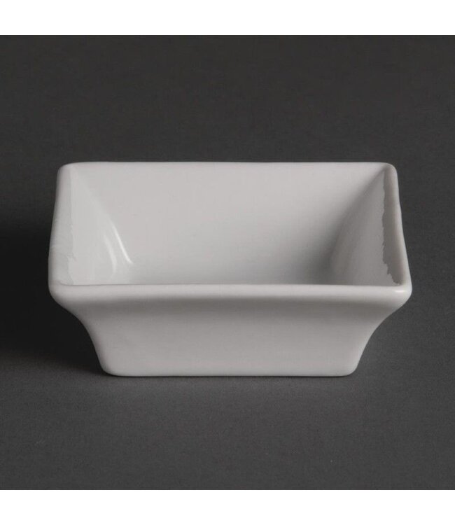 Vierkante amuseschaaltjes porselein | Per 12 stuks | 7,5x7,5cm