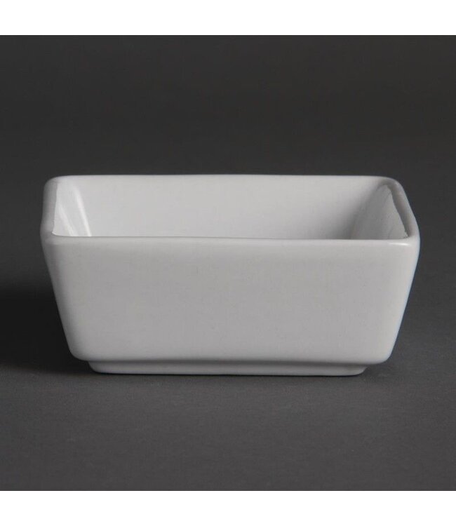 Vierkante amuseschaaltjes porselein | Per 12 stuks | 8,5x8,5cm