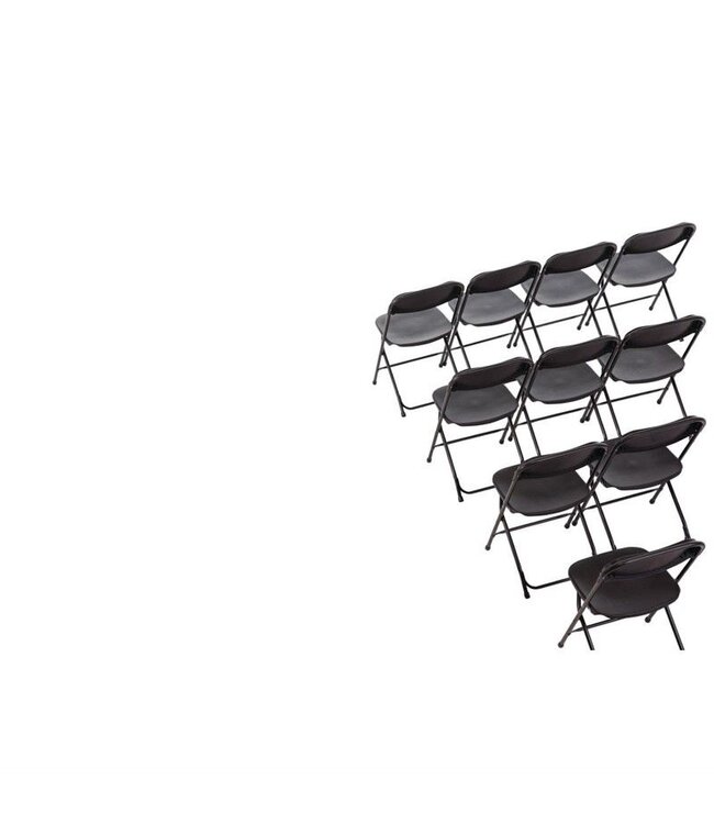 Klapstoel | Zwart | Set van 10 stuks