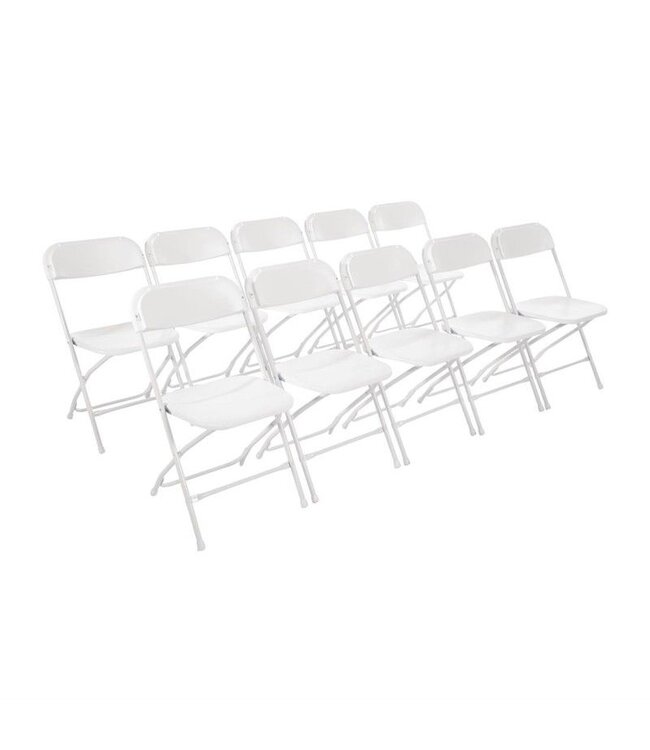 Klapstoel | Wit | Set van 10 stuks