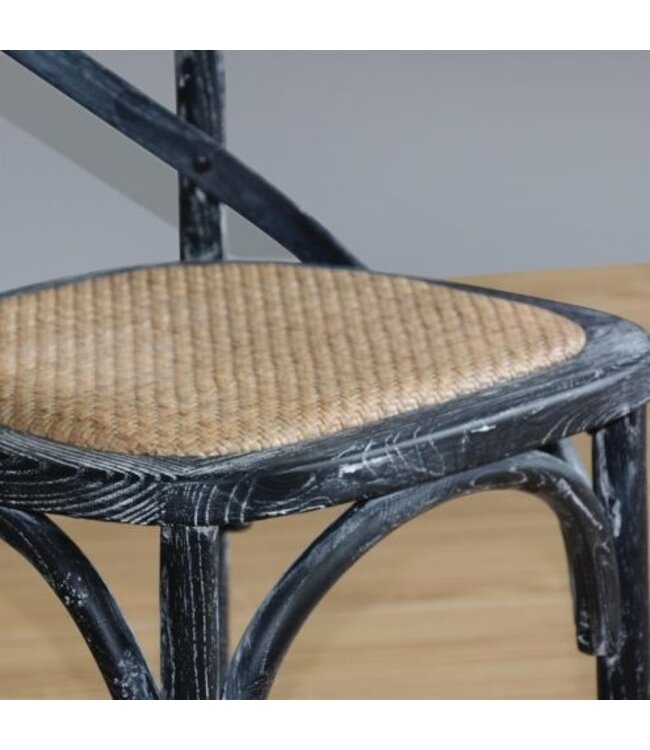 Stoel Bart - zwart vintage - set van 2 stuks