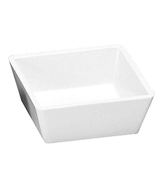 Professional Melamineware Vierkant melamine schaaltje wit - 9x9cm