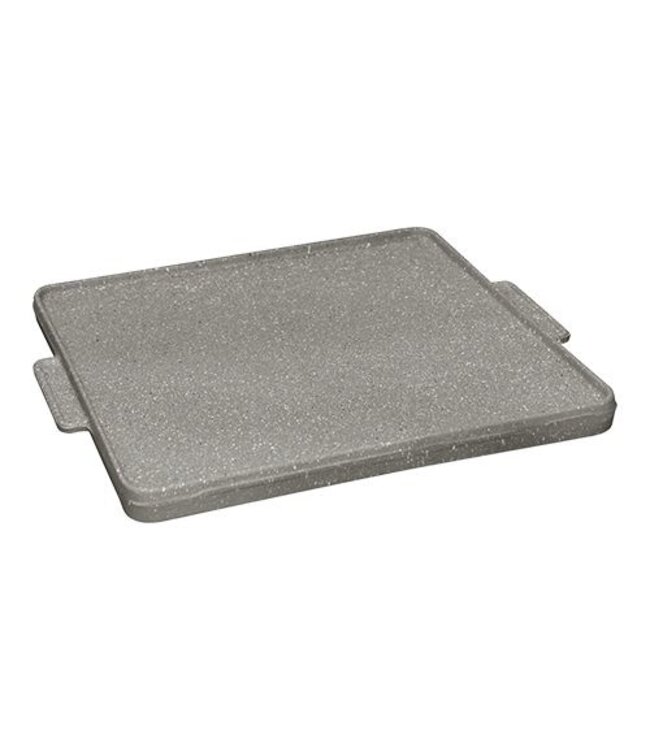 Bak-/ grillplaat glad en geribbeld - 30x30cm