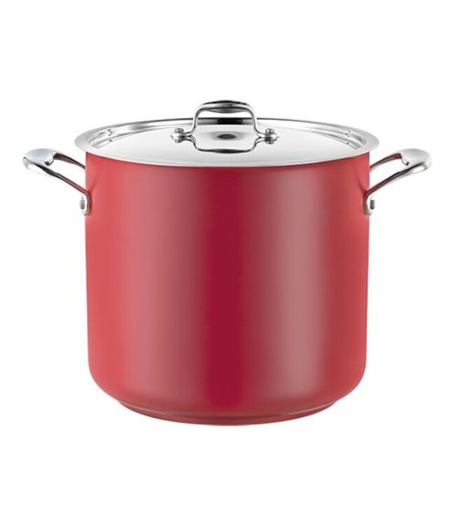 Kookpan pujadas - rood - rvs hoog - 13,6 liter