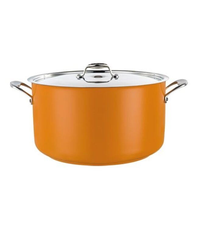 Kookpan pujadas - geel - rvs middel - 9,5 liter