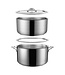 Pujadas Bain marie pan - rood - rvs middel - 3,1 liter