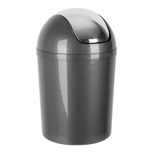 Afvalbak met tuimeldeksel grijs - 5 liter