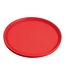 Rood deksel voor ronde porseleinen verdeelborden