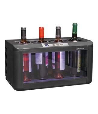 Elektrische flessenkoeler voor 4 flessen | 7 tot 18 graden | (H)26x48x26cm
