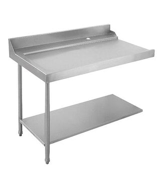 Elettrobar RVS Aan/afvoertafel Elettrobar vaatwasmachine - links