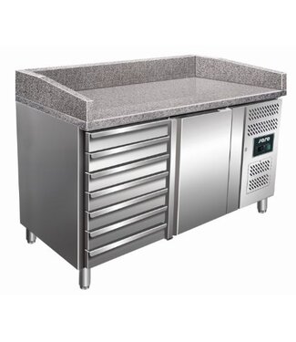 Saro Pizzawerkbank met opzetkoelvitrine | PZ1610 TN | (H)103/109x(B)151,5x(D)80