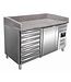 Saro Pizzawerkbank met opzetkoelvitrine | PZ1610 TN | (H)103/109x(B)151,5x(D)80