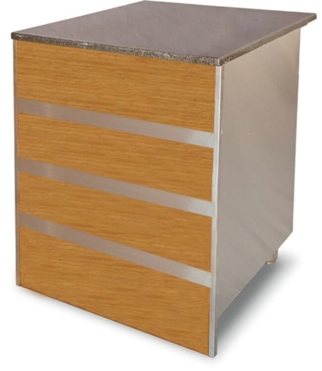 Kassa element met hout - 80x80cm