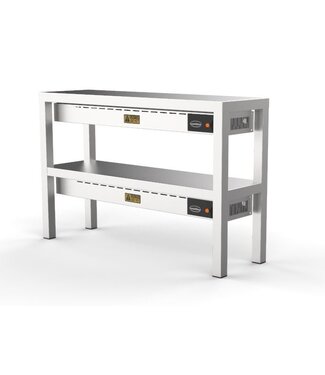 Combisteel Etagere keramisch verwarmd - 2 niveaus 6 branders - 100cm