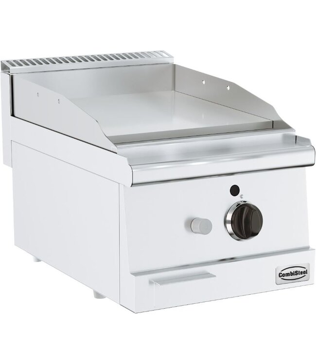 Bakplaat op gas | glad | 6kW | (H)30x(B)40x(D)60