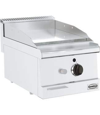 Combisteel Bakplaat op gas verchroomd | glad | 6kW | (H)30x(B)40x(D)60