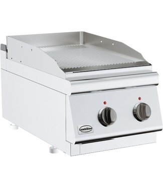 Combisteel Bakplaat Base 700 | Elektrisch | Geribbeld | 3,6kW | (H)30x(B)40x(D)70cm
