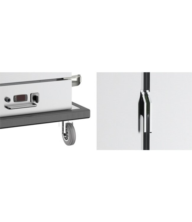 Verwarmde banketwagen 15x 2/1GN of 30x 1/1GN