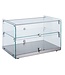 Neutrale display vitrine recht met tussenplank | 50L | (H)37x(B)55,4x(D)36,1